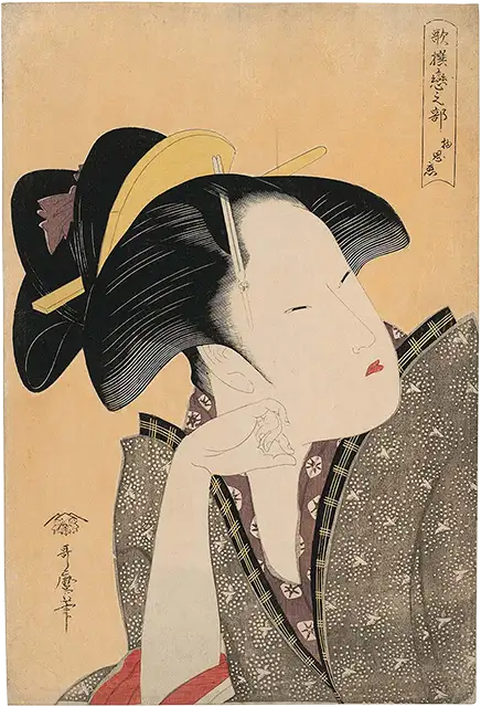 喜多川歌麿『歌撰恋之部 物思恋』